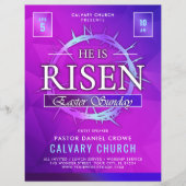 He Is Risen Easter Sunday Church Flyer (Voorkant)
