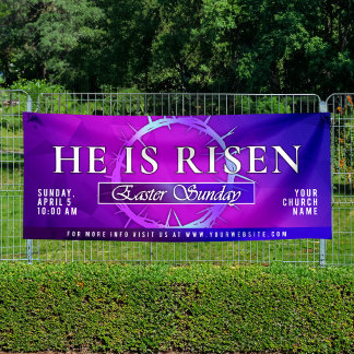 He Is Risen Easter Sunday Church Spandoek