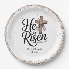 He is Risen! Easter Sunday Paper Plate Papieren Bordje