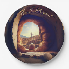 He is Risen! Easter Sunday Paper Plate Papieren Bordje