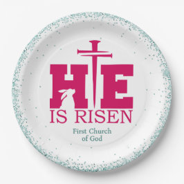 He is Risen! Easter Sunday Paper Plate Papieren Bordje