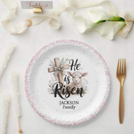 He is Risen! Easter Sunday Paper Plate Papieren Bordje