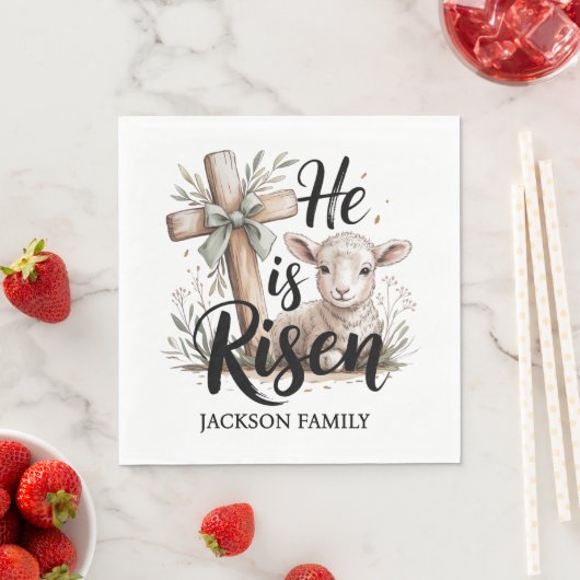 He is Risen! Easter Sunday Paper Servet (Insitu)