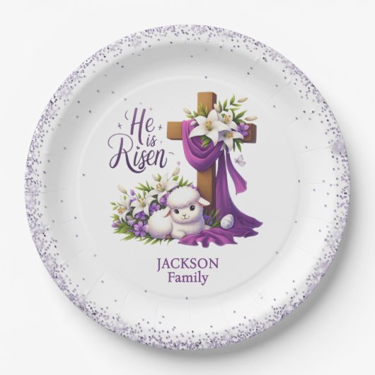 He is Risen! Easter Sunday Papieren Bordje (Voorkant)