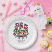 He Is Risen! Easter Sunday Papieren Bordje (Feest)