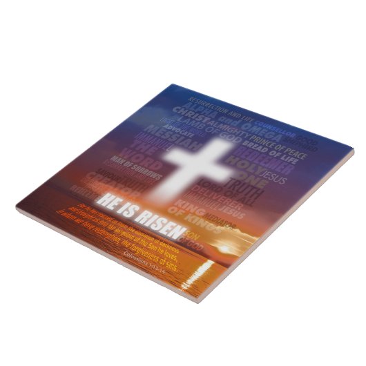 He is Risen - Easter  Tegeltje (Zijkant)