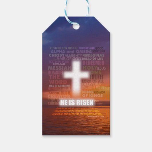 He is Risen Gift Tags Cadeaulabel (Voorkant)