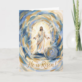 He Is Risen in Glory Easter Card Kaart