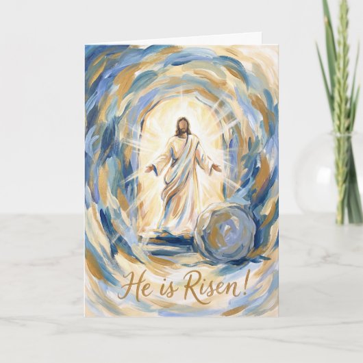 He Is Risen in Glory Easter Card Kaart (Voorkant)