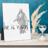 he is risen jesus christ easter lds mormon fotoplaat (Zijkant)
