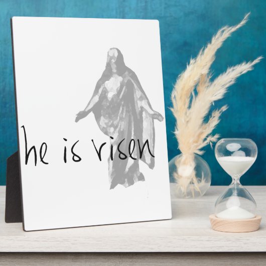 he is risen jesus christ easter lds mormon fotoplaat (Zijkant)