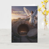 He is Risen just as He said Matt 28:5 - Easter Kaart (Gele Bloem)