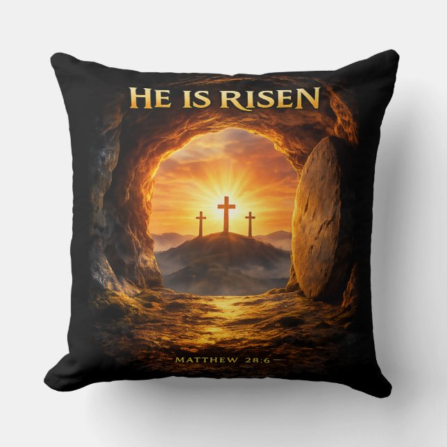 He is Risen Kussen (Voorkant)