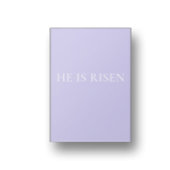 He Is Risen Lavender Easter Wall Art | Soft Print