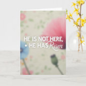 He Is Risen Message Card Kaart (Gele Bloem)