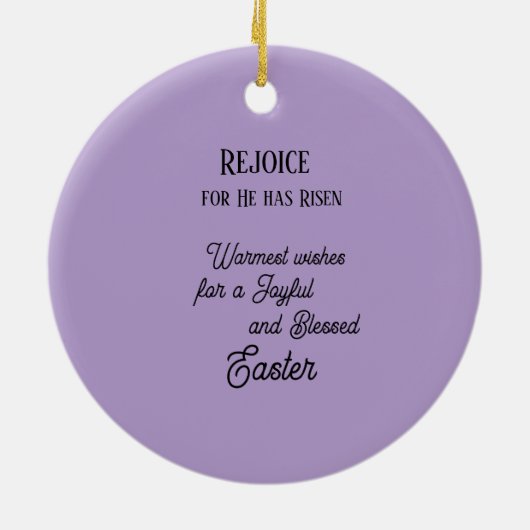 He is Risen Ornament (Achterkant)