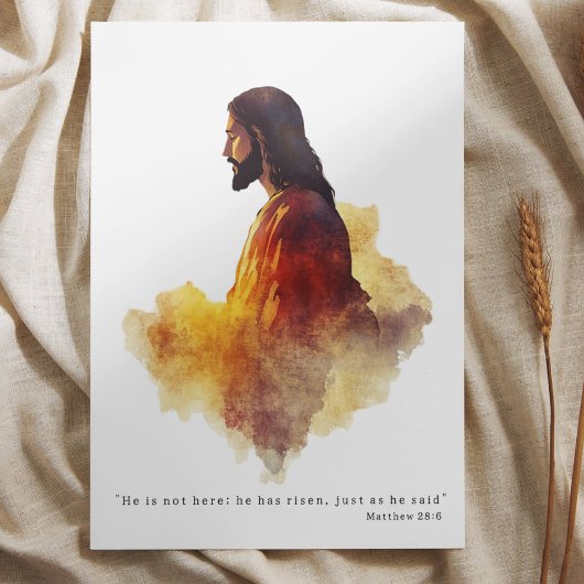 He Is Risen Religious Catholic Easter Non Photo Feestdagenkaart