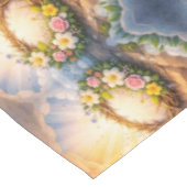 He Is Risen Religious Floral Crown Easter Tafelkleed (Gekanteld)