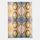 He Is Risen Religious Floral Crown Easter Theedoek (Verticaal)