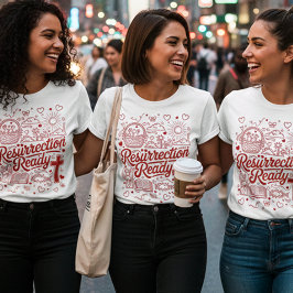 He Is Risen Resurrection Ready Christian Easter Fa Tri-Blend Shirt