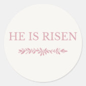 He Is Risen Sticker – Biblical Hope Verse (Voorkant)