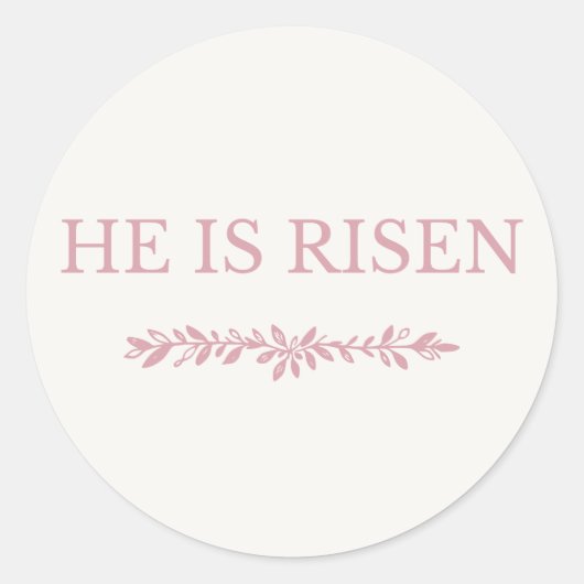He Is Risen Sticker – Biblical Hope Verse (Voorkant)