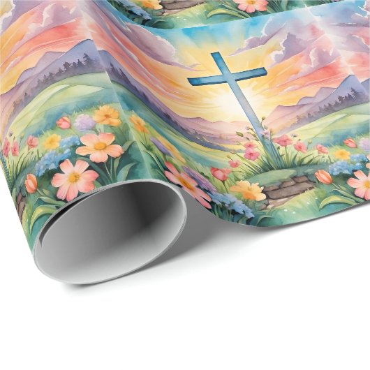 He is Risen, Watercolor Art Cadeaupapier (Rol Hoek)