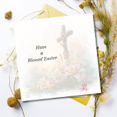He Is Risen Watercolor Easter Card Kaart