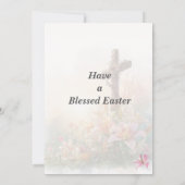 He Is Risen Watercolor Easter Card Kaart (Achterkant)