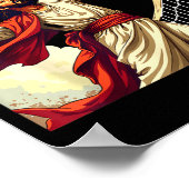 He Is Rizzin Jesus Meme Quote Shirt Funny Volleyba Poster (Hoek)