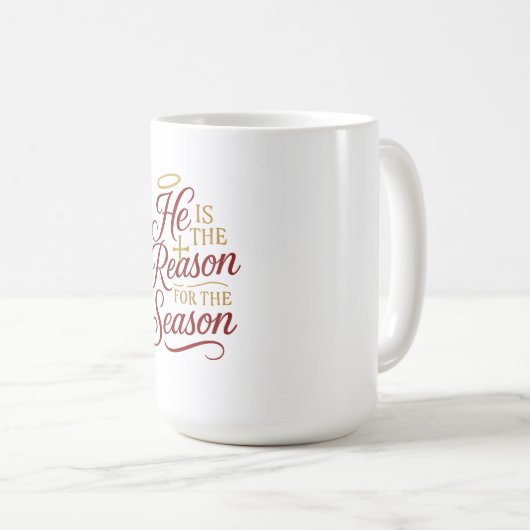 He Is the Reason for the Season Mug Koffiemok (Voorkant rechts)