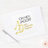 Hé Jagoff. Laten we dit laten gebeuren stickers (Envelop)