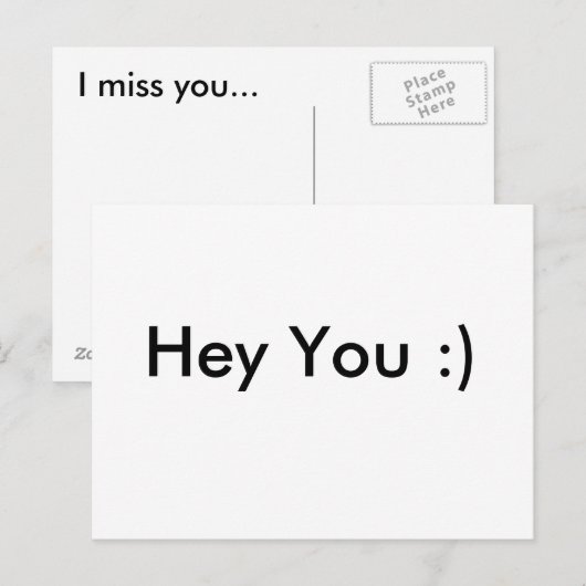 Hé jij :) briefkaart (Voorkant / Achterkant)