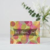 Hé, jij. Friendly Red Yellow Oranje Green Briefkaart (Staand voorkant)