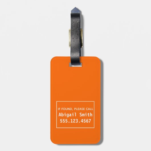 Hé jij! - Funny Fluo/Neon Oranje Bag Attentie Bagagelabel (Achterkant verticaal)