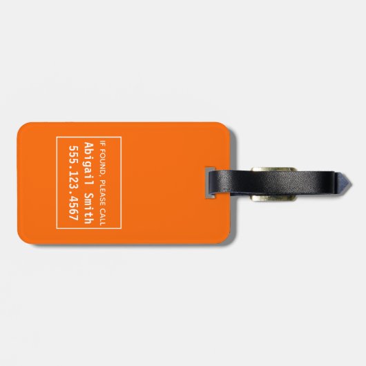 Hé jij! - Funny Fluo/Neon Oranje Bag Attentie Bagagelabel (Achterkant horizontaal)