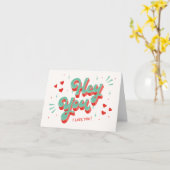 Hé jij, ik hou van jou valentijnskaart kaart (Gele Bloem)