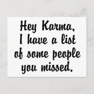Hé Karma... Briefkaart