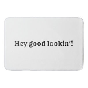 Hé, kijk goed uit. badmat