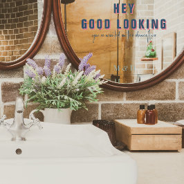 Hé, knap | Bruiloft Monogram Raamsticker