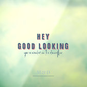 Hé, knap | Bruiloft Monogram Raamsticker (Vel 3)