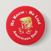he knew, he lied, ronde button 7,6 cm (Voorkant)