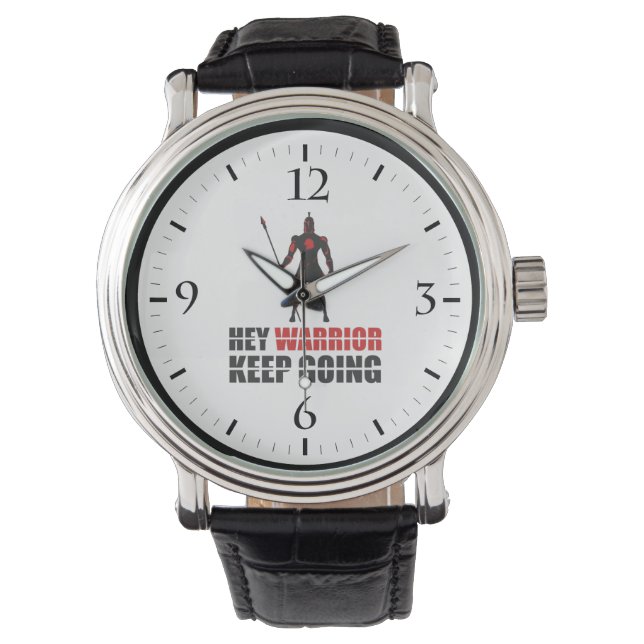 Hé krijger blijft doorgaan. horloge (Voorkant)