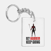 Hé krijger blijft doorgaan. sleutelhanger (Voorkant Links)