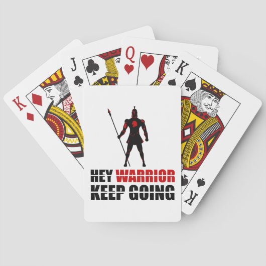 Hé krijger ga door pokerkaarten (Achterkant)