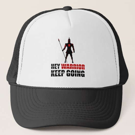 Hé krijger ga door trucker pet (Voorkant)