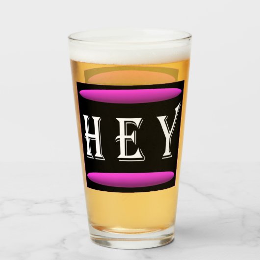 Hé kunstontwerp in zwart en paarse plus witte logo glas (Achterkant gevuld)