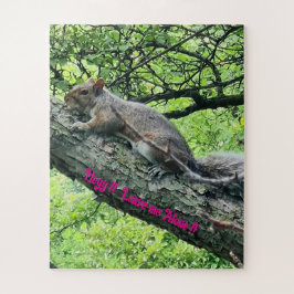 Hé! Laat me met rust! Geërgerde eekhoorn  Legpuzzel