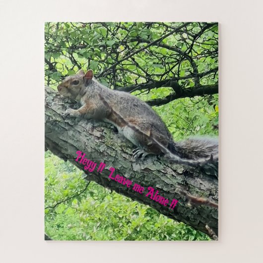 Hé! Laat me met rust! Geërgerde eekhoorn Legpuzzel (Verticaal)