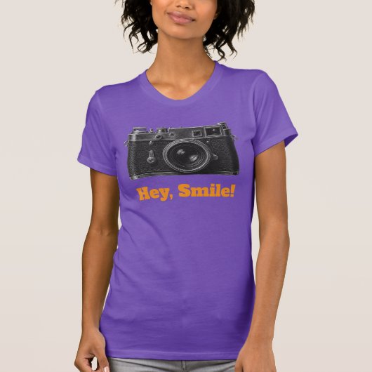 Hé, lach! Camera Dames T-Shirt (Voorkant)
